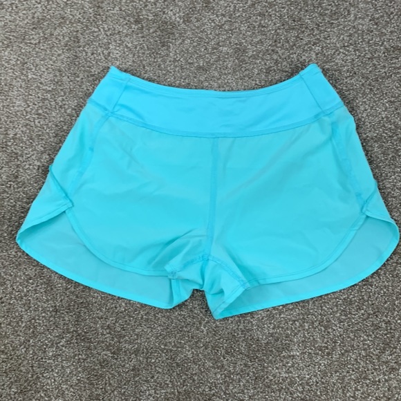 Reel Legends Shorts Size M Turquoise Elastic Waist EUC 86% polyester 14% spandex - Picture 5 of 11